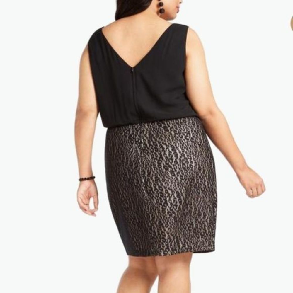 BCX Animal Print Chiffon‎ Cocktail Sheath Dress